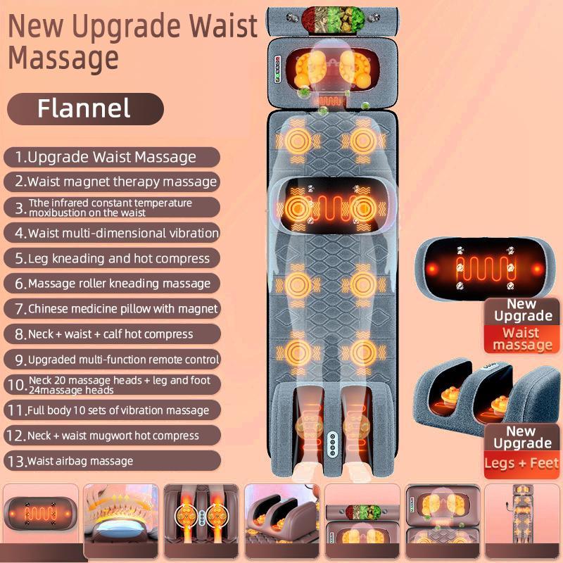 Electric Massage Mattress Vibration Heating Infrared Massage Mat Magnet therapy Massage Cushion For Neck Back Foot Pain Relief Relaxation