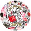 10/30/50PCS Love Skeleton PVC Sticky Sticker Aesthetic DIY Decoration Scrapbooking Hand Accounting Supplies