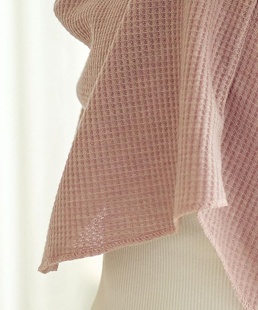 Debiweeo Mellow Waffle Crop Top Devi-T0157-Indie Pink