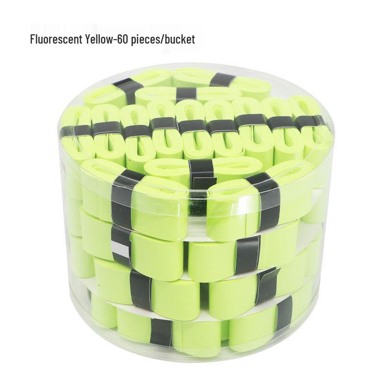 Elastic Perforated PU Leather Overgrip for Badminton, Tennis & Table Tennis Rackets, Fishing Rods with Ribbed Sweatband
