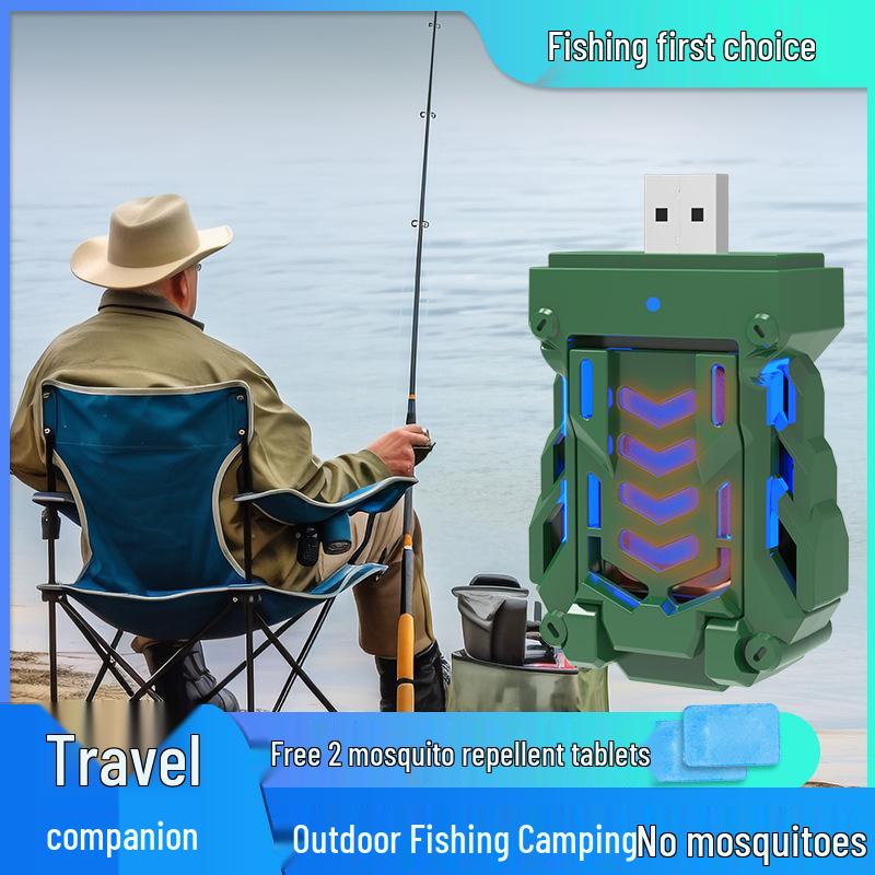 USB Portable Electric Mosquito Repellent Incense Heater for Indoor, Outdoor, Office, and Car Use with Power Bank Option