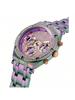 Guess Women's Crystals Iridescent Stainless Steel Fashion Chronograph Watch for Suitable for Daily Party Wear Holiday Party Gift GW0440L3
