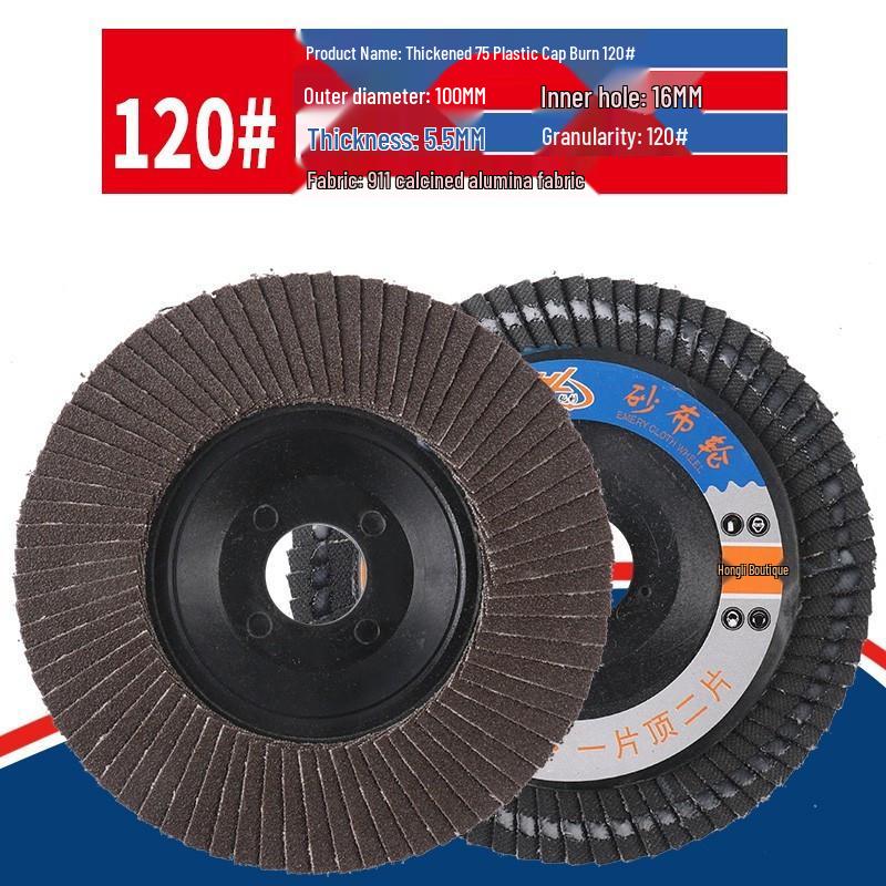Durable 100 Type Flap Disc for Metal Polishing, Thickened Sanding Disc for Stainless Steel