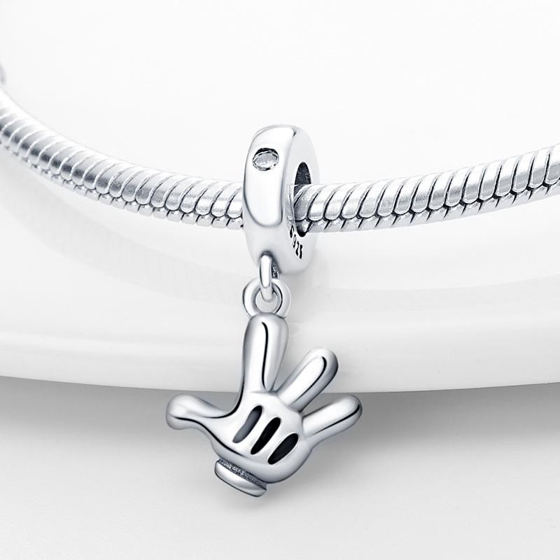 Cute Hand Pendant Charm Beads For Original 3Mmcopper Bracelet Necklace Diy Fine Jewellery Gifts