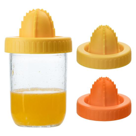 Citrus Juicer Lid for Wide Mouth Jars Manual Lemon Orange Juicer Reamer Attachment Multipurpose Kitchen Tool