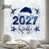 Reusable Glass Stickers 2027 New Year Christmas Static Window Cling Glue‑Free Snowflake Holiday Decals Sticker for Home Shop Decor Creative Gifts