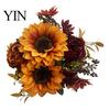 Maintenance Free Faux Flowers for Office Sunflower Artificial Flowers, Realistic Fake Bouquet Wedding Home, Rustic Floral Decorations Fall Halloween