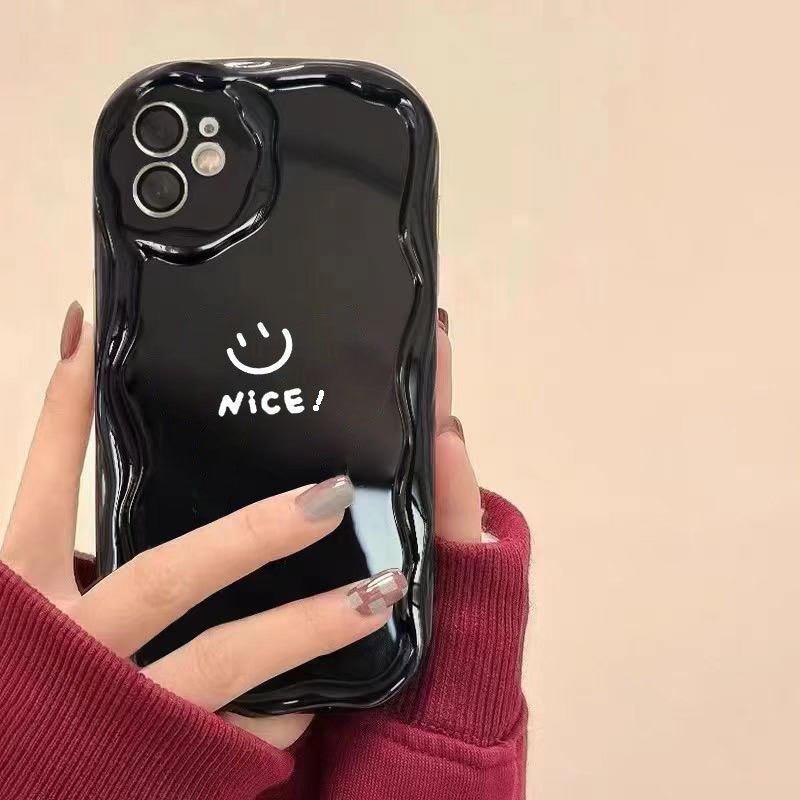 NICE Funny Smiling Face Expression for Apple 17 Mobile Phone Case Couple Women for IPhone13promax Anti-fall 15