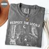Vintage Respect The Locals T-Shirt, Forest Animals Graphic Tee, Wildlife Moon Shirt, Nature Lover Gift