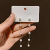 1 Pair Ladies Earrings Attractive Faux Pearl Earrings Charming Long Dangle Earrings for Daily Life