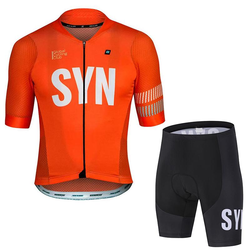 Cycling Suit Set Short Sleeved Men's Cycling Jersey Breathable Cycling Bib Sports Shirt Summer Quick Drying Clothes