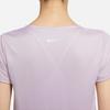 Nike Swoosh Logo Print Sport Crew Neck Short Sleeve T-Shirt Women Tops Light-Purple CZ9279-576