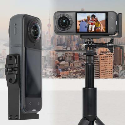 Insta360 X3/X4/X5 için Yatay Montaj Braketi Alüminyum Alaşım Aksiyon Kamerası 90 Derece L Braketi Enine Destek Tutucu 1/4 inç Vida Deliği ile