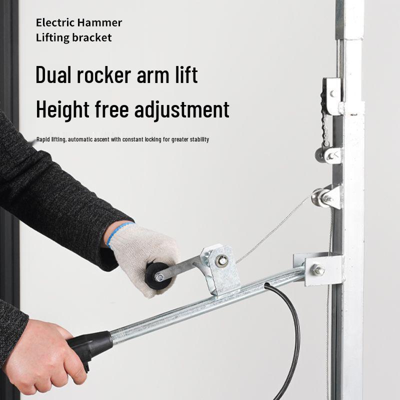 Electric Hammer Ceiling Stand: Telescopic Drilling Frame for Suspended Ceilings