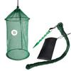 Foldable Floating Fish Basket Baits Trap for Catching Minnows Shrimp with Mesh Construction Multifunction Fishing Net