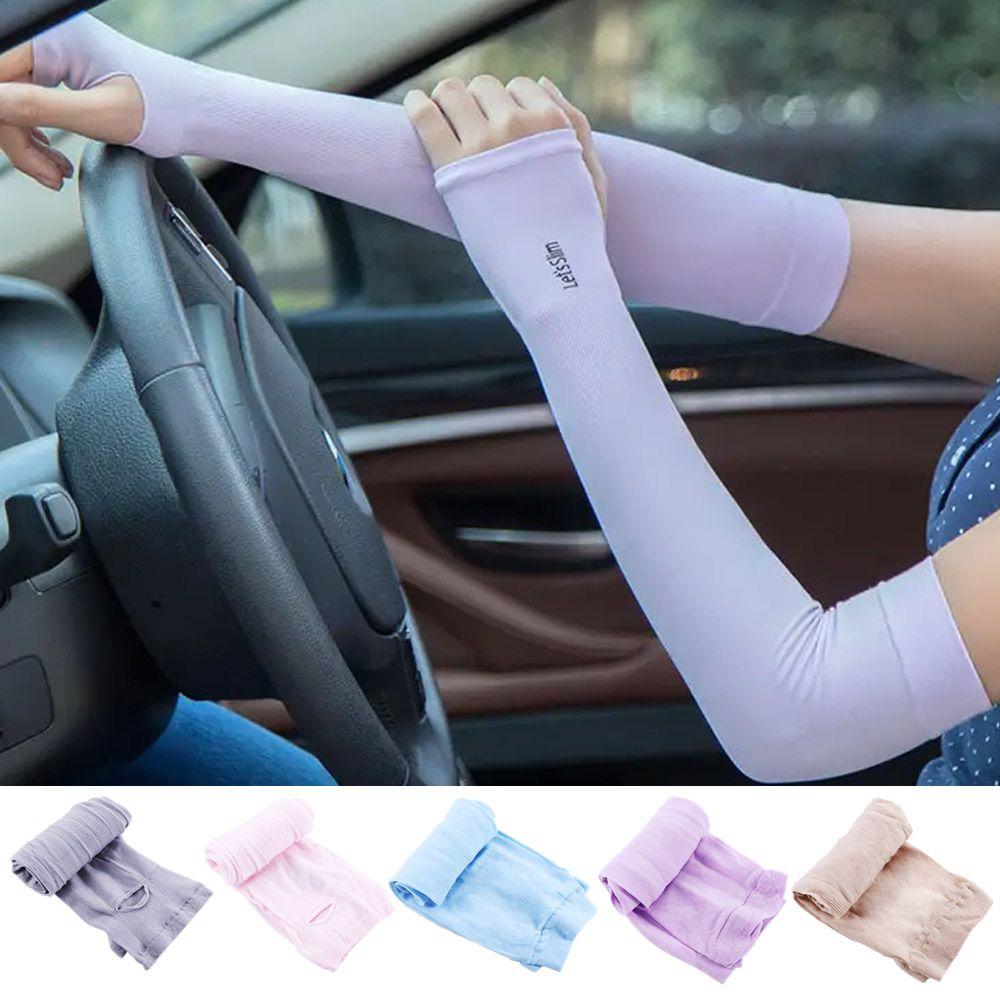 Ice Sleeves Cycling Gloves Women Sunscreen Sleeves Sun UV Protection Hand Cover Sun Protection Gloves Half Finger Sleeves