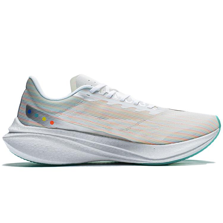 New LiNing Feidian 3 Challenger Cushioned Wear Resistant Breathable Low Top Running Shoes Men's White ARMT037-17