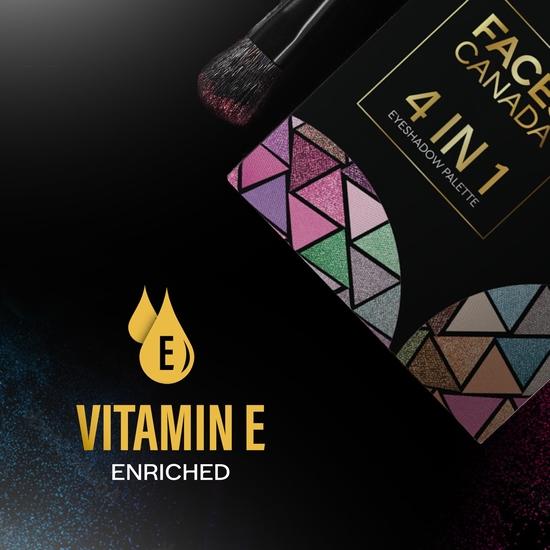 FACESCANADA 4 In 1 Quad Eyeshadow Palette Powder-So Workaholic 02, 4.8G|Shimmer&Matte Shades|Satin Matte Finish Eye Shadow Quartet|Intense Pigment