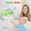 Grünes Babybadewannen-Blasenspielzeug mit Musik Babybadewasser-Spielzeug für Kinder im Alter von 1-3 Jahren