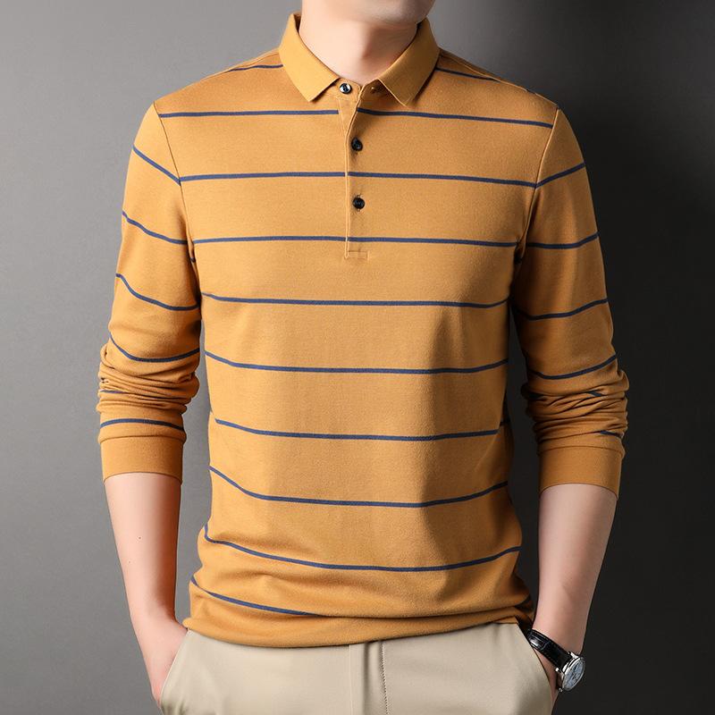 Полосатая мужская рубашка-поло — фото 3