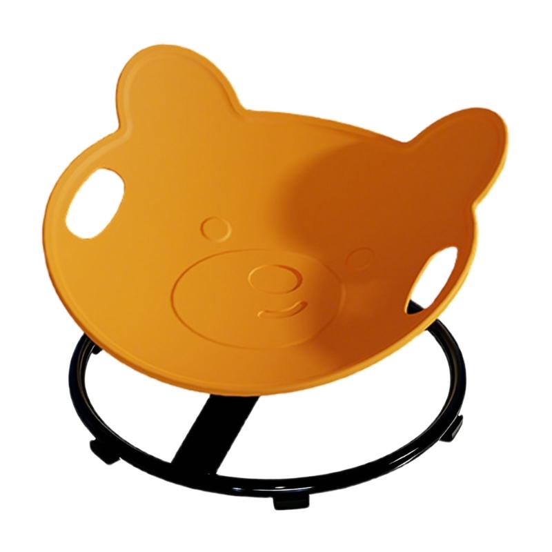 Bear Shape Sensory Swivel Chair Spinner Seat Sit and Spin Calming Toy Spinner Seat for Enhances Balance Training оранжевый