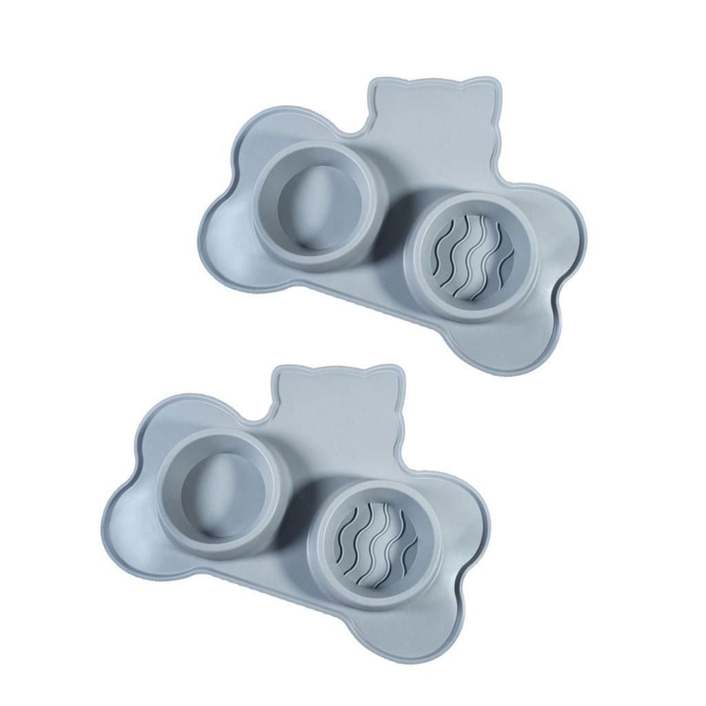 Hundenapf Doppelnapf mit Saugfuß Hundefütterung 2 in 1 Futterspender für Nass- und Trockenfutter Leckerli Leicht zu waschen