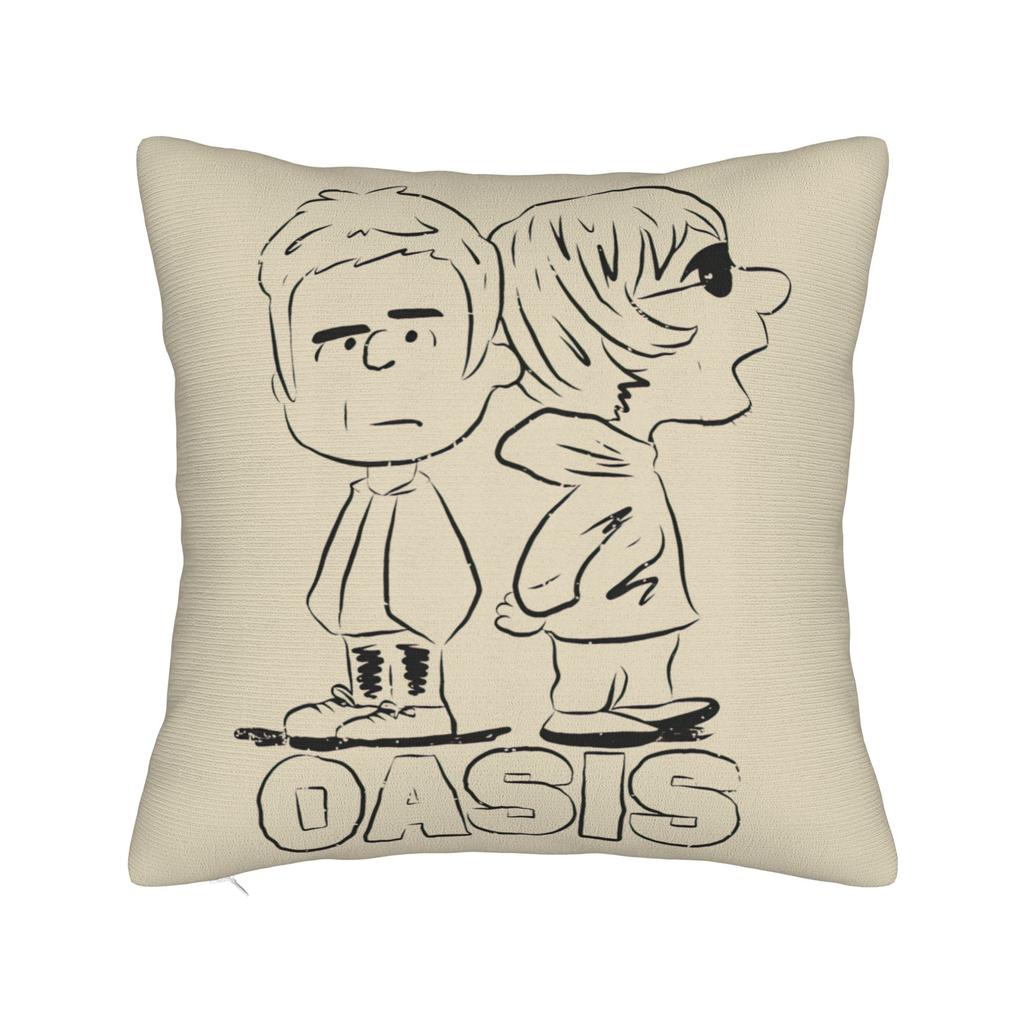 O-Oasis live'25 live band tour Printed Pillowcase Cushion Cover Throw Pillow Cover Warm Home Decorations Square Multi Size