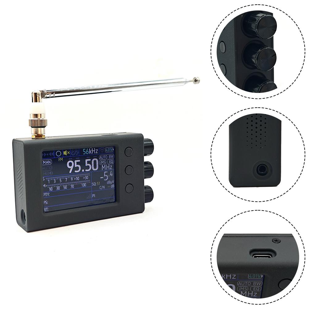 Portable Full Band Radio TEF6686 Radio Receiver Home Radio Use 2.8-inch Color Screen Advanced Reception Technology