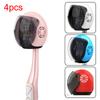 4pcs Helmet Toothbrush Covers Caps Toothbrush Head Protector for Household Travel Fits Most Manual and Electric Toothbrushes
