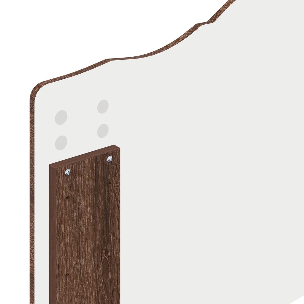 Bed Frame Brown Oak Effect 75 X 190 Cm Solid Pine Wood