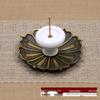 Ceramic Backflow Incense Burner & Holder: Japanese Ornament for Buddha Incense Sticks & Lotus Coil.