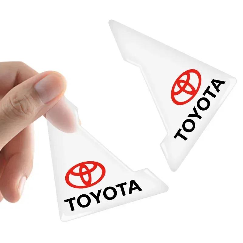 2Pc Car Door Corner Cover Anti-Scratch Protection Sticker Styling for Toyota Auris Rav4 Yaris Hilux Corolla Prius Avensis Emblem