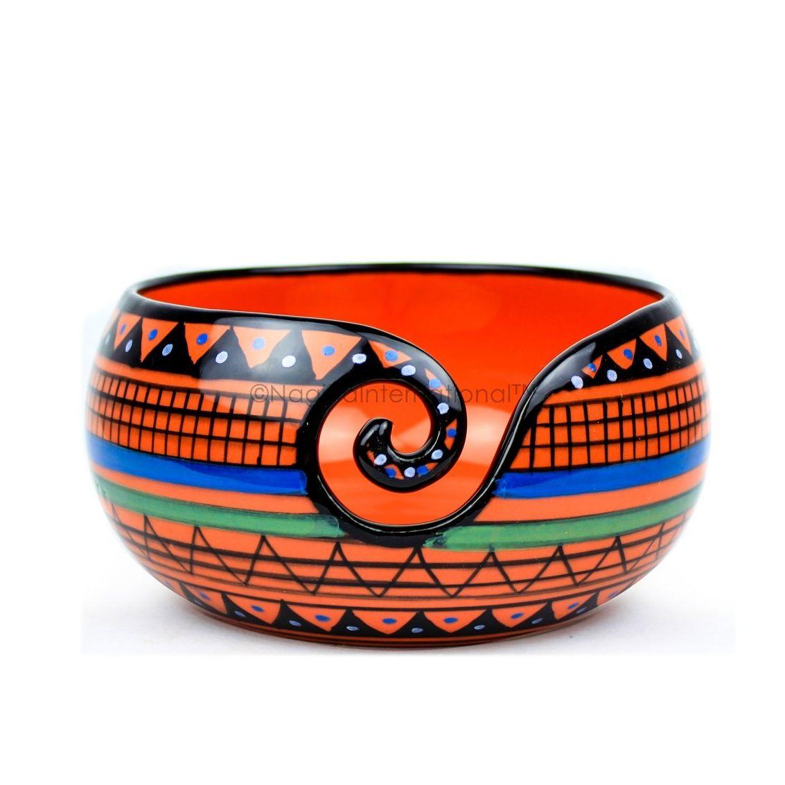 Керамическая пряжедержательница Традиционный красный - Средний - 7 x 7 x 3 дюйма 9949₽