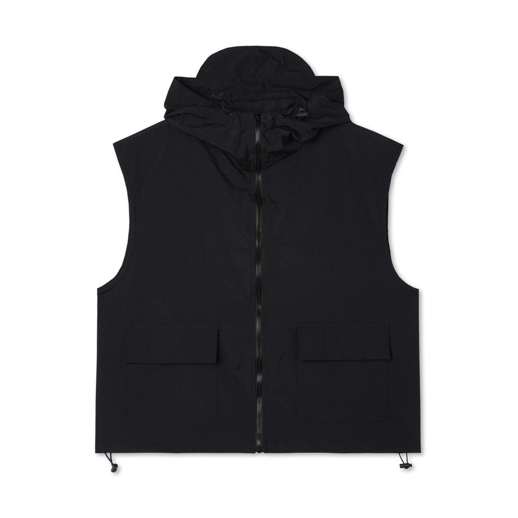 Apostrophe Comma Gorpcore Nylon Hooded Vest_Black