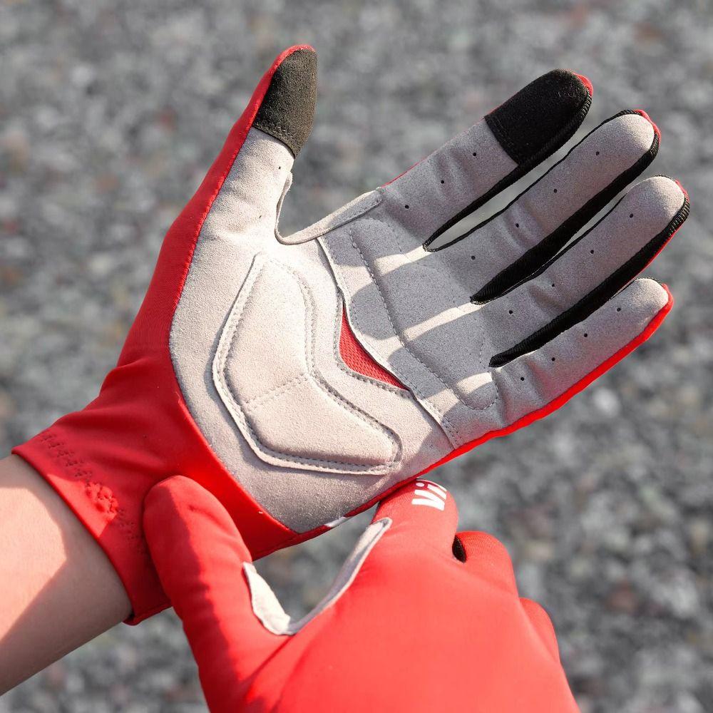 Elastic Full Fingers Bicycle Mittens Shock Absorption Racing Road Bike Glove  Running Sports