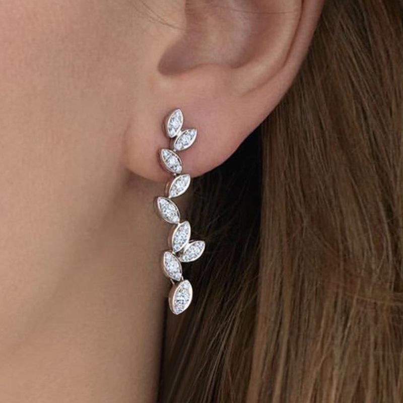 Lindon Mode Kupferlegierung Zirkon Schmuck Tropfenohrringe für Frauen Hochzeit Party Geschenke