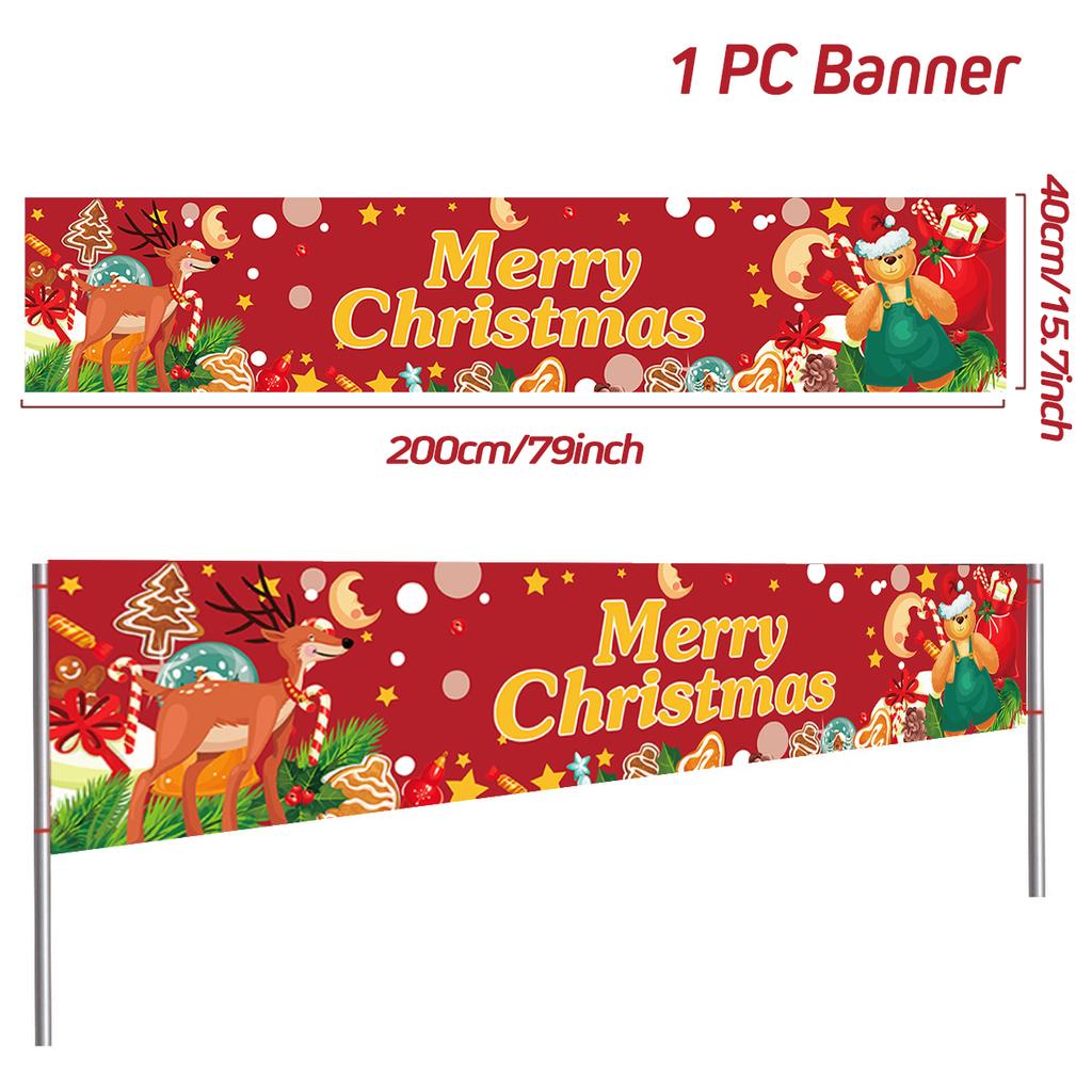 Christmas Outdoor Banner Merry Christmas Decorations For Home 2025 Navidad Kerst Xmas Decor Noel Kerst Happy New Year Gift 2025