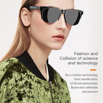 Smart Glasses Wireless Bluetooth Sunglasses Built-in Microphone Speakers Touch & Voice Assistant Compatible Glass for Men Women