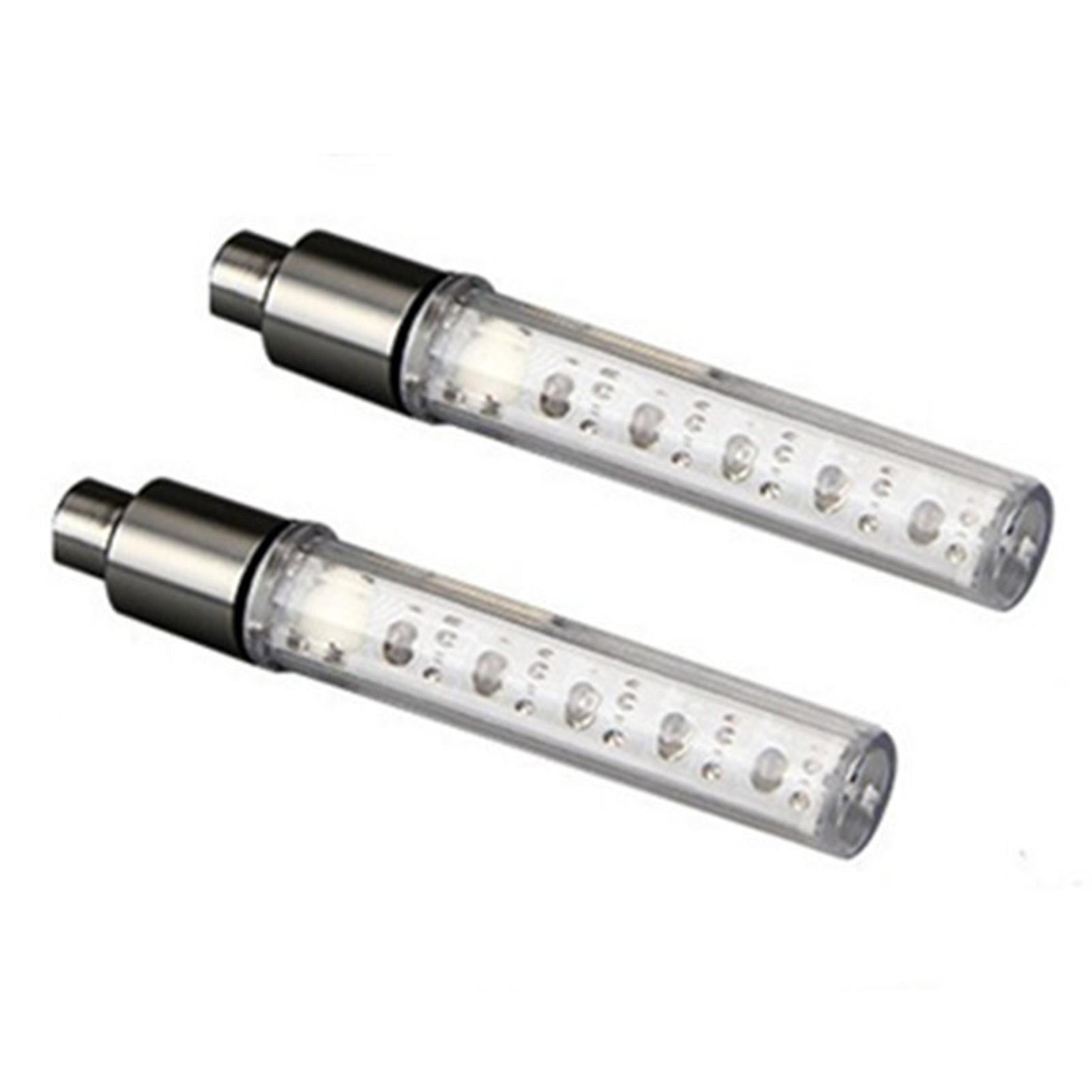 2PCS LED Bike Wheel Light 7 Modes Dazzling Lights Bike Tire Valve Stem Light for Bicycle Accessories