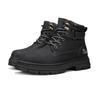 Men's Tough High-Top Yellow Leather Boots, British Style, Non-Slip, 2025 New Autumn/Winter Collection