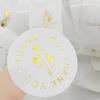 100-500Pcs Gold Foil Thank You Stickers for Gift Card Box Package Party Wrapping Decorate Baking Food Small Business 1Inch/2.5CM