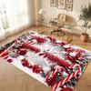 Winter Theme Soft Crystal Velvet Rug Custom Name & Text Print Non Slip Floor Rug for Bedroom Living Room