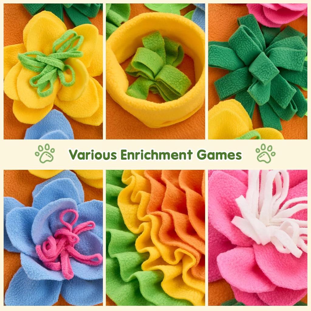 Avont Snuffle Mat for Dogs, Sniff Activity Interactive Sniffing Feeding Puzzle Slow Feeder for Puppies Cats Pets, Stress Relief Foraging Skills Brain