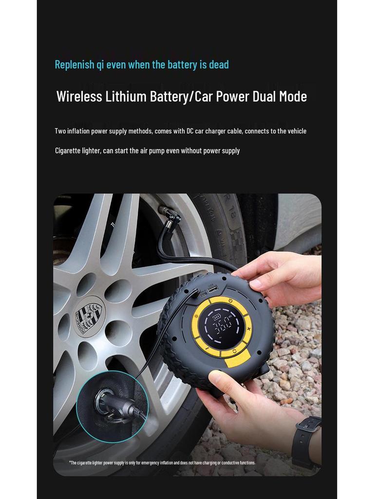 All-in-One Car Tire Inflator & Emergency Jump Starter