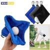 Square Microfiber Golf Ball Cleaning Towel with Carabiner Hook Water Absorption Cleaner Club for Head Wipe Cloth Clean MJ002