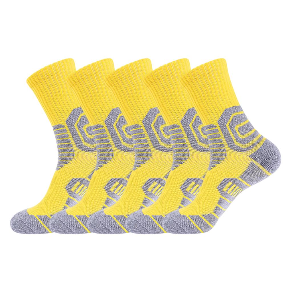 Men's Stretchy, Comfortable, Breathable Sports Socks Set Of 5 Pairs