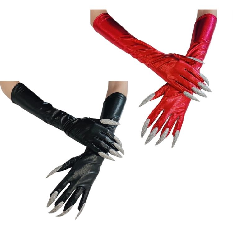 Practical Halloween Paws Gloves Stretchy Fabric Scary Costume Party Gloves for Roleplay Event Theatrical Performances