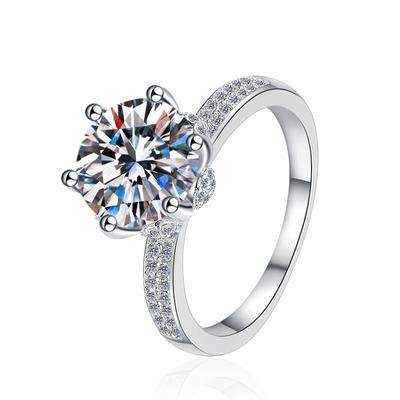D Color 5ct Moissanite Women's Ring S925 Sterling Silver Ring Engagement Ring Wedding Ring Gift for Girlfriend