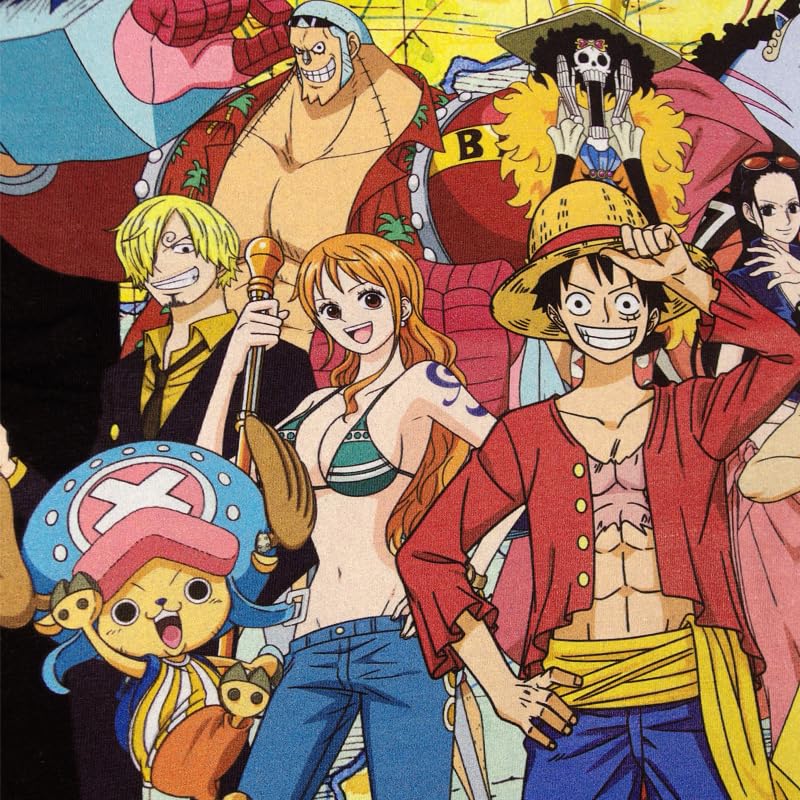 EVERSOUL ONE PIECE Short Straw Hat Character Anime Movie Size L T-Shirt, Sleeve, Pirates, Luffy, Chopper, Sanji, Zoro, Nami, Merchandise, Tee, Men's,
