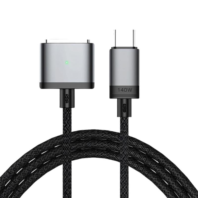 

Strong interlaced 2M Type C To Attractive 3 Power Cord Supports 140W Highest Output серый
